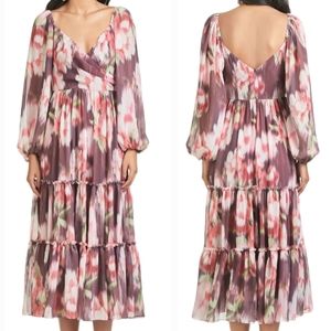 Sachin & Babi Jamie Grape Ikat Floral Dress